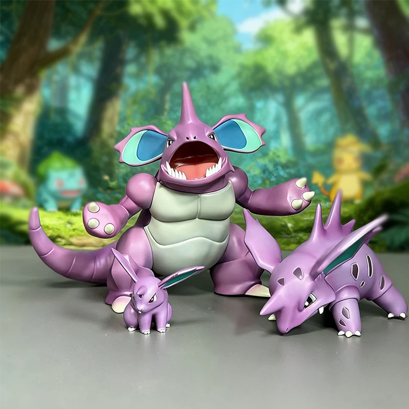 

3pcs Anime Digimon Adventure Figures Cute Dolls Nidoking Action Figure Ornaments Models 10cm PVC Collection Toys Children Gifts