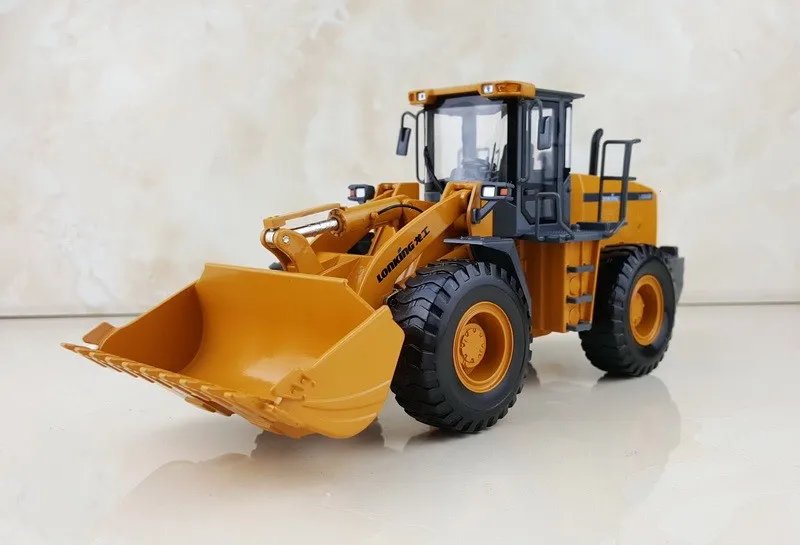 Diecast Model Toy Gift 1:35 Scale LONKING LG856B Wheel Loader Engineering Machinery Alloy Toy Model for Collection Display