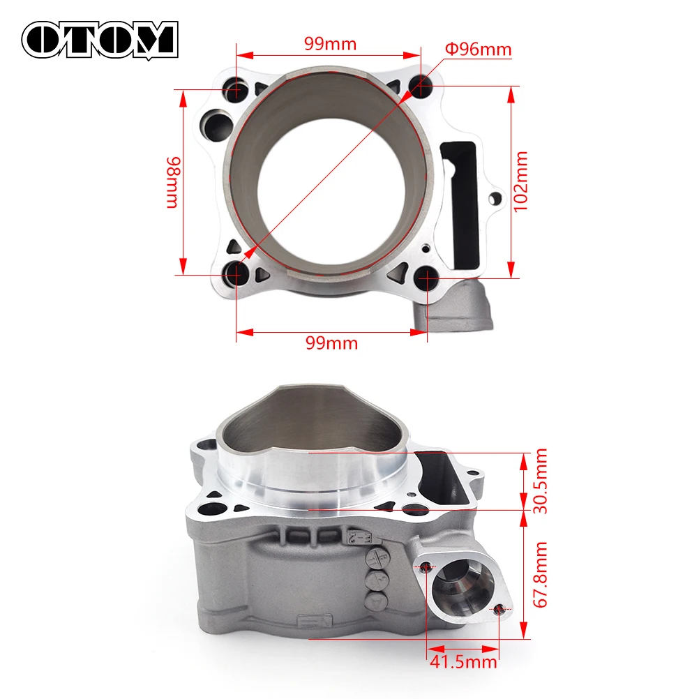 OTOM 2004-2008 Motorcycle Bore Cylinder Block Engine Aluminum Parts For HONDA Off-road Pit Dirt Bike Motocross Accessories