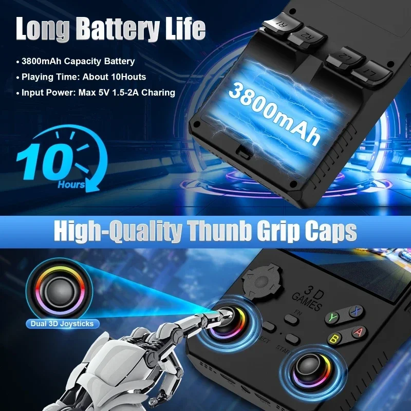 

Game Players Console 40000+ Games Retro Handheld 4.0inch IPS Screen 3800mAh Long Battery Dual Joystick Portable Game Consoles
