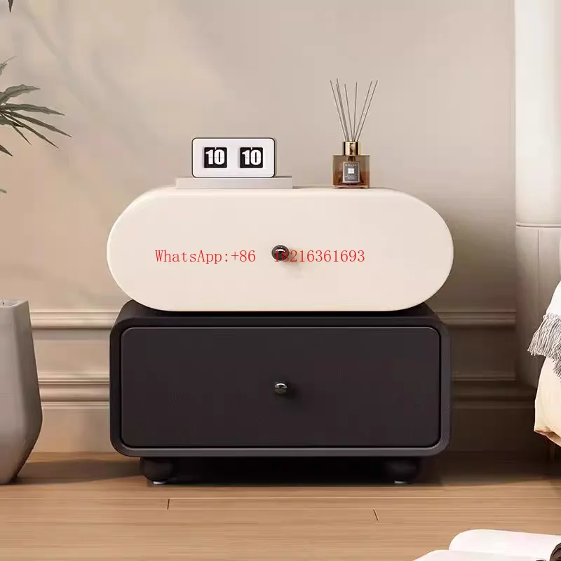 Solid Wood Installation-free Bedside Table Creative Chinese Style Home Bedroom Light Luxury High-end Bedside Storage
