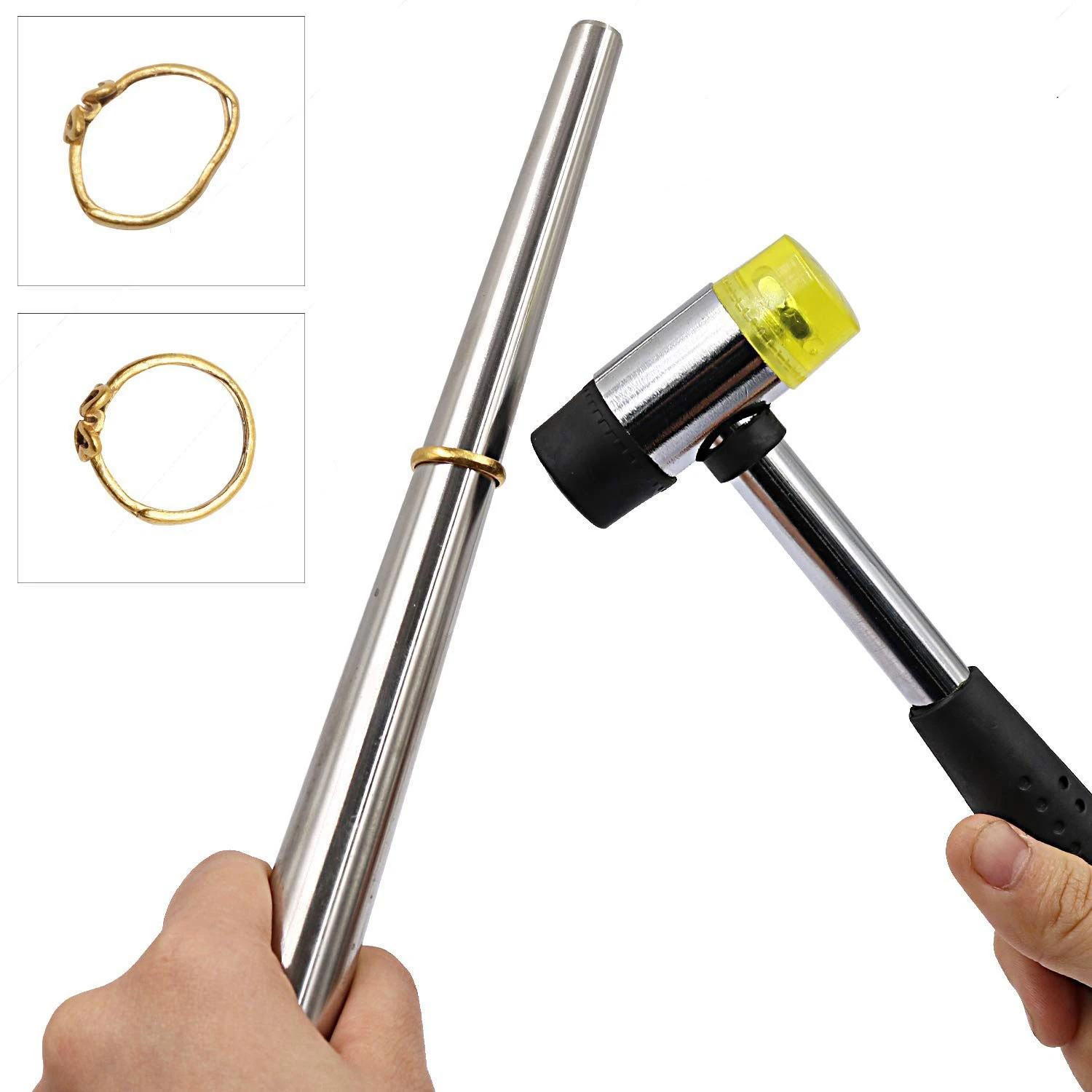 Two head rubber hammer jewellery refurbishment tools multifunctional hammer ring bracelet repair essential equipment