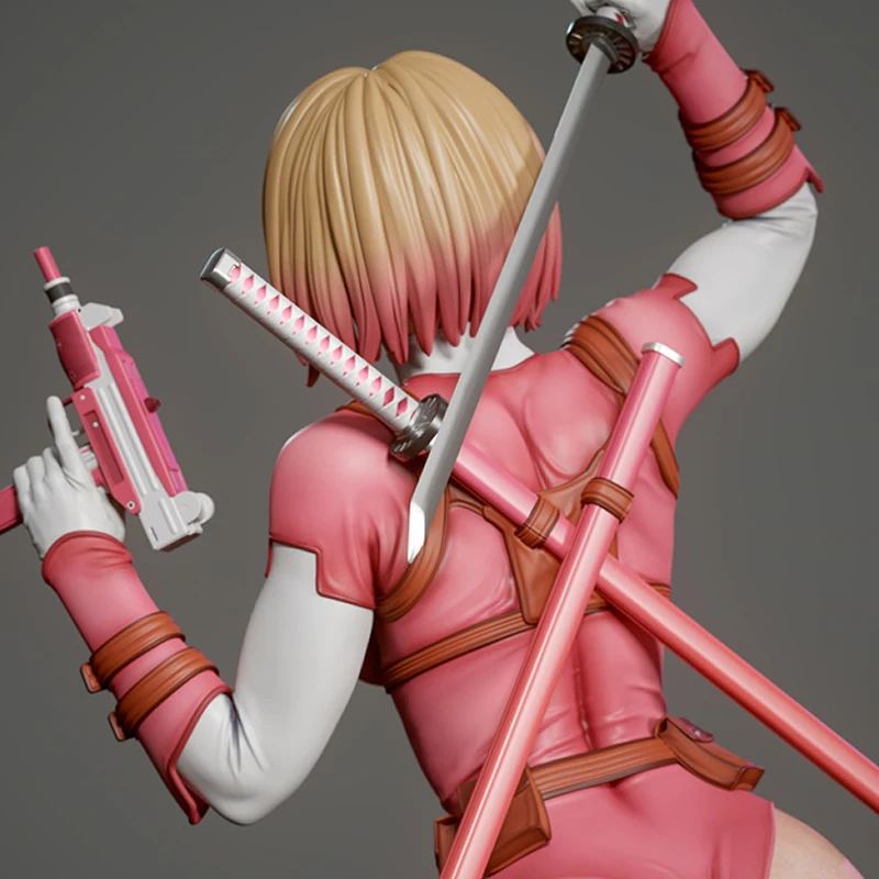 2 Styles Game Character 6204 3D Print Model Unassembled Unpainted Custom Jigsaw Puzzle NSFW GK Figure Model Kit