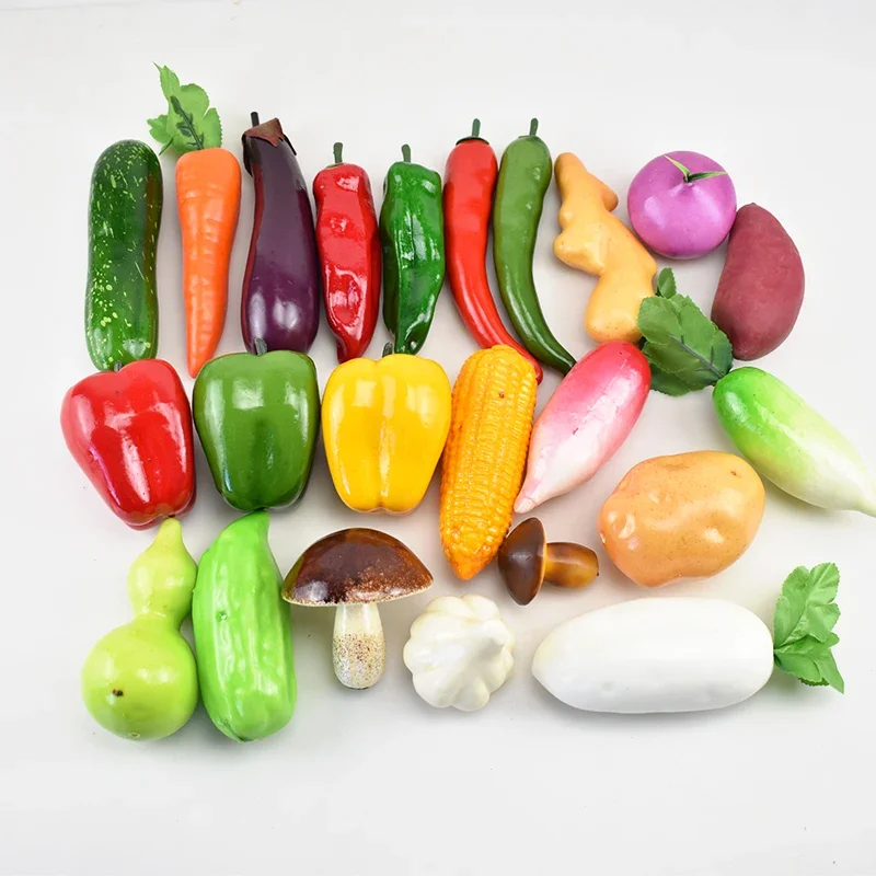 Artificial Vegetables Fake Pepper potato Home Decoration Simulation Corn Carrot Ornament Craft Food Photography Props Home Decor