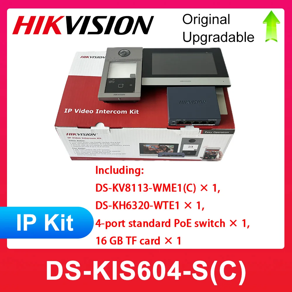 Оригинальный Hikvision DS-KIS604-S(C) IP-видеодомофон