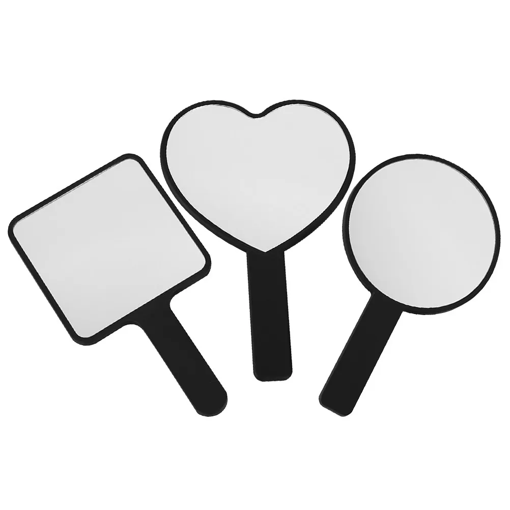 

3Pcs Handheld Makeup Mirrors Compact Exquisite Design Portable Travel Use High-Definition Reflective Beauty Tools for Women