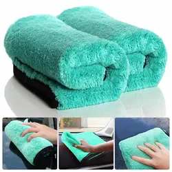 Car Portable Coral Velvet Towel 1200GSM Super Soft Premium Microfiber Drying Cltoth Ultra Absorbancy Aqua Deluxe Car Wash Towel