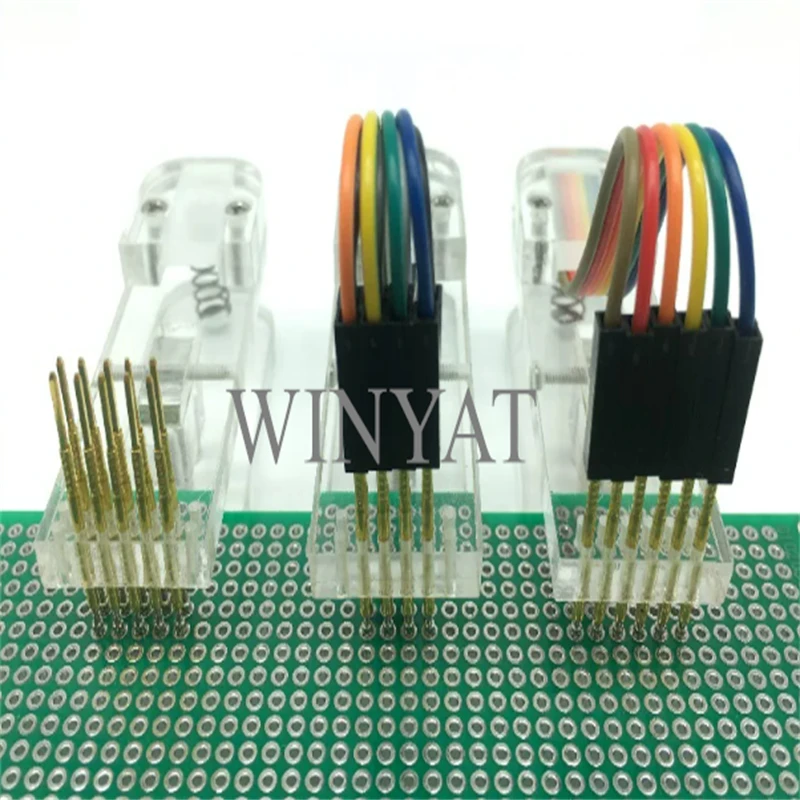Test stand PCB Clip Single 1.27mm Single Row Spacing Clamp Fixture Pogo Pin Download Program Burn With Box DuPont
