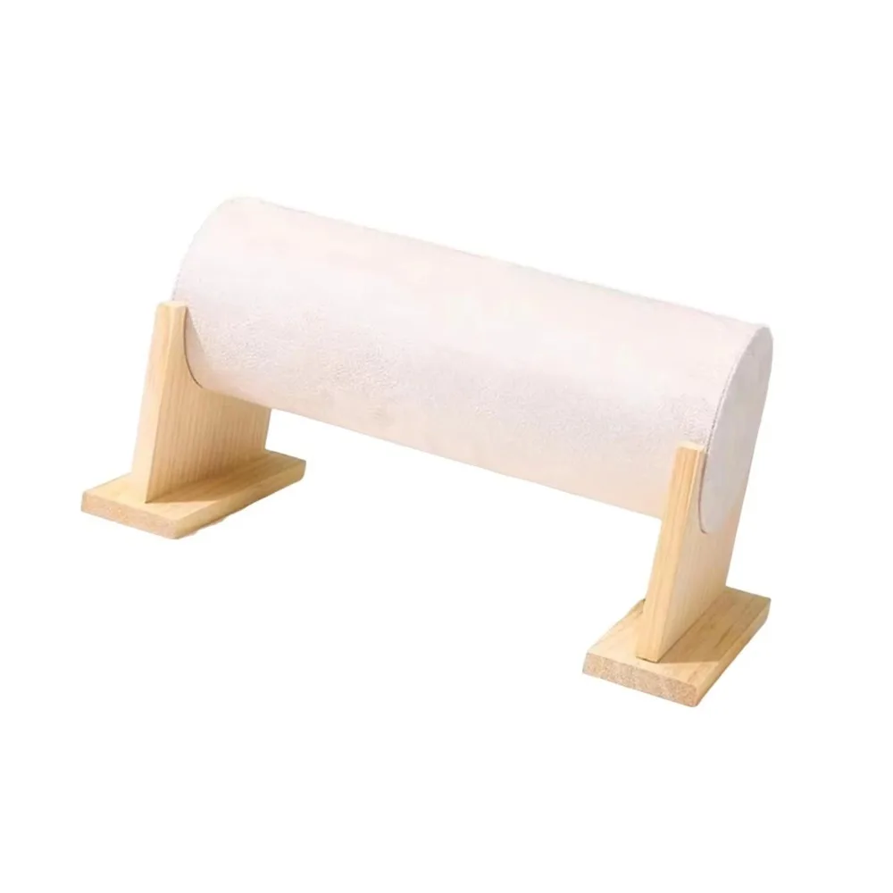 

Original Wood Jewelry Storage Stand Detachable Design Velvet Surface Hairband Display Stand Multi-Functional Space-Saving