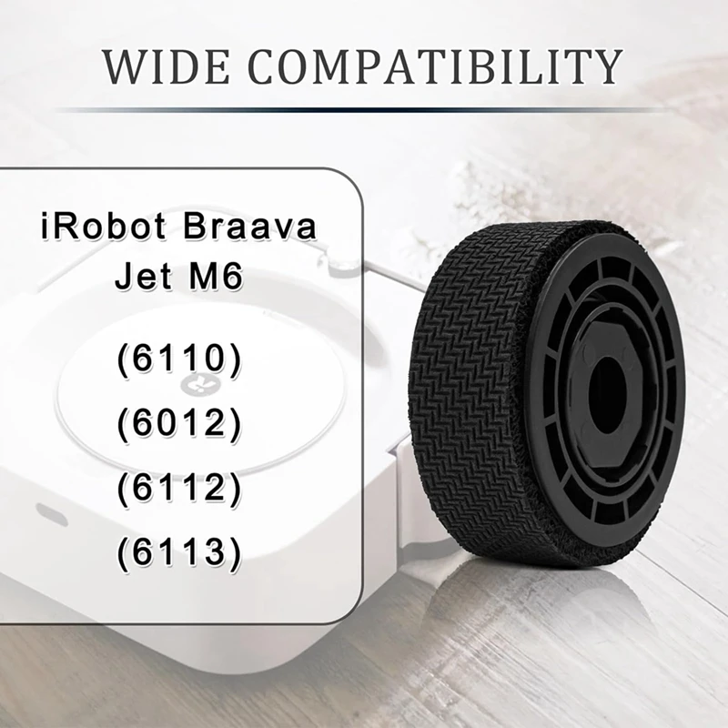 Wheel Tires Replacement Parts For Irobot Braava Jet M6 (6110) (6012) (6112) (6113) Ultimate Wi-Fi Connected Robot Anti-Slip