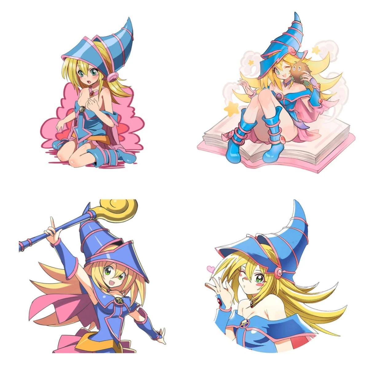

Cute Girl YuGiOh Dark Magician Girl Car Stickers Anime Waterproof JDM Vinyl Decal Surfboard Cartoon Car Accessories