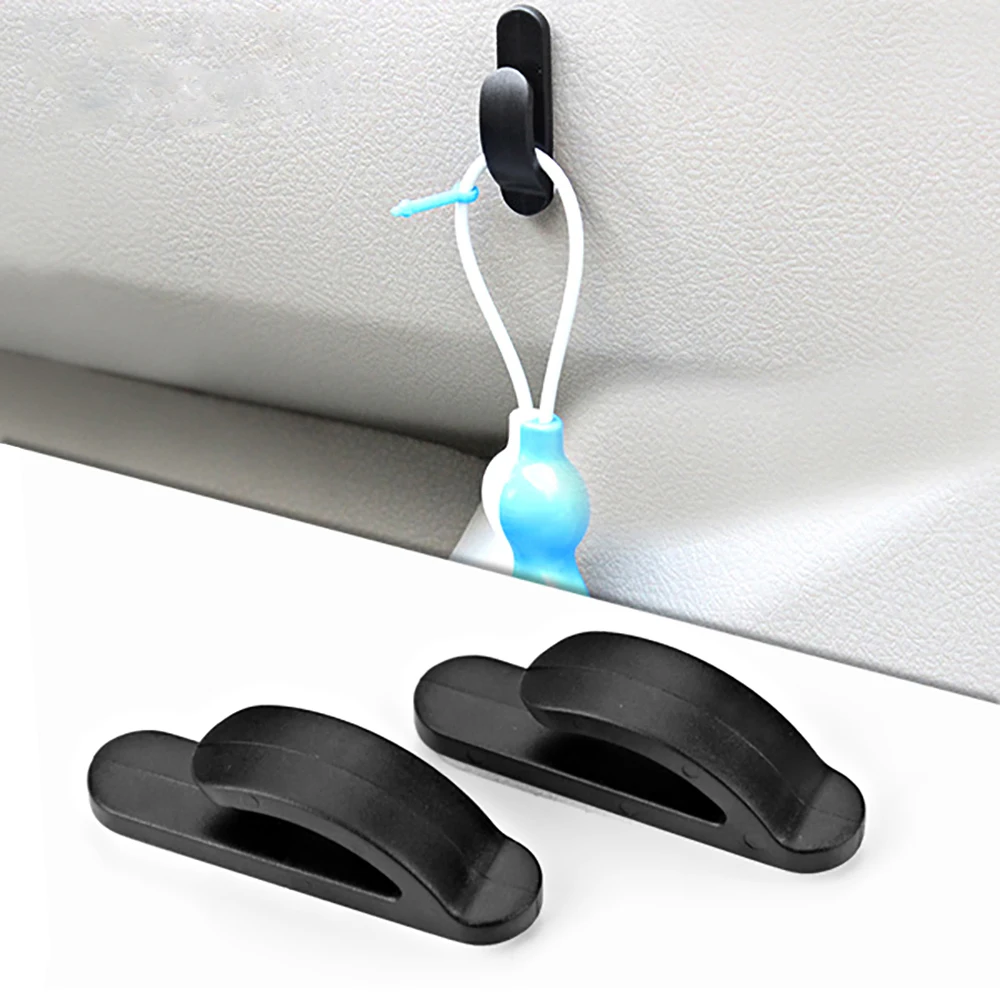 2Pcs Fashion Universal Car Auto Vehicle Holder Hook Hanger Fixer Organizer Clamps Interior 3M Adhensive Tools Car Accessories