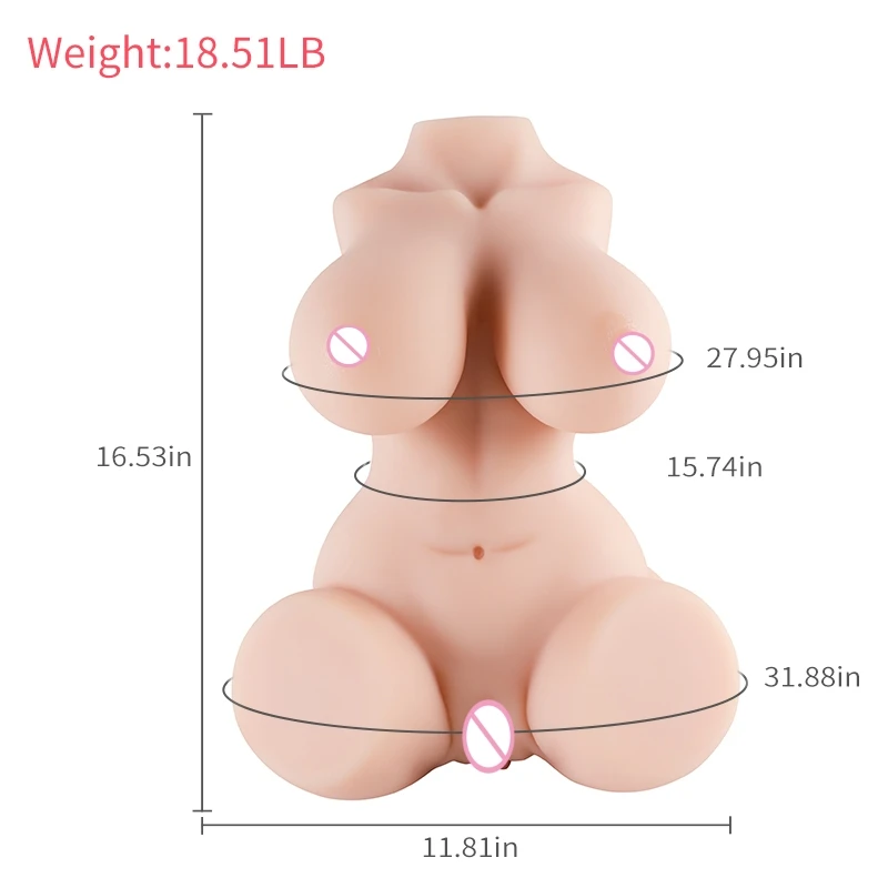 Muñeca sexual para hombres, masturbador masculino de tamaño real de 13.3LB, Juguetes sexuales, Torso con coño texturizado 3D y canal Anal So