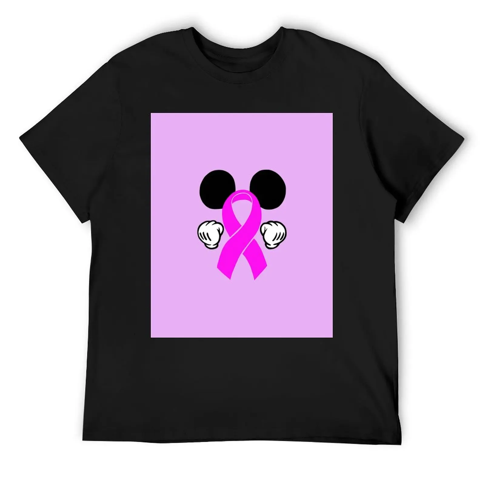 

Mouse Ears Awareness Ribbon (Pink) T-Shirt oversizeds quick-drying sweat blue archive mens t shirt