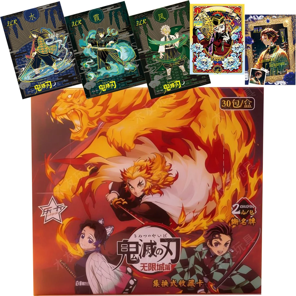 

Demon Slayer Japanese Anime Collection Cards Cartoon Personalized Customization Characters Trendy Cards Peripheral Toys Gifts