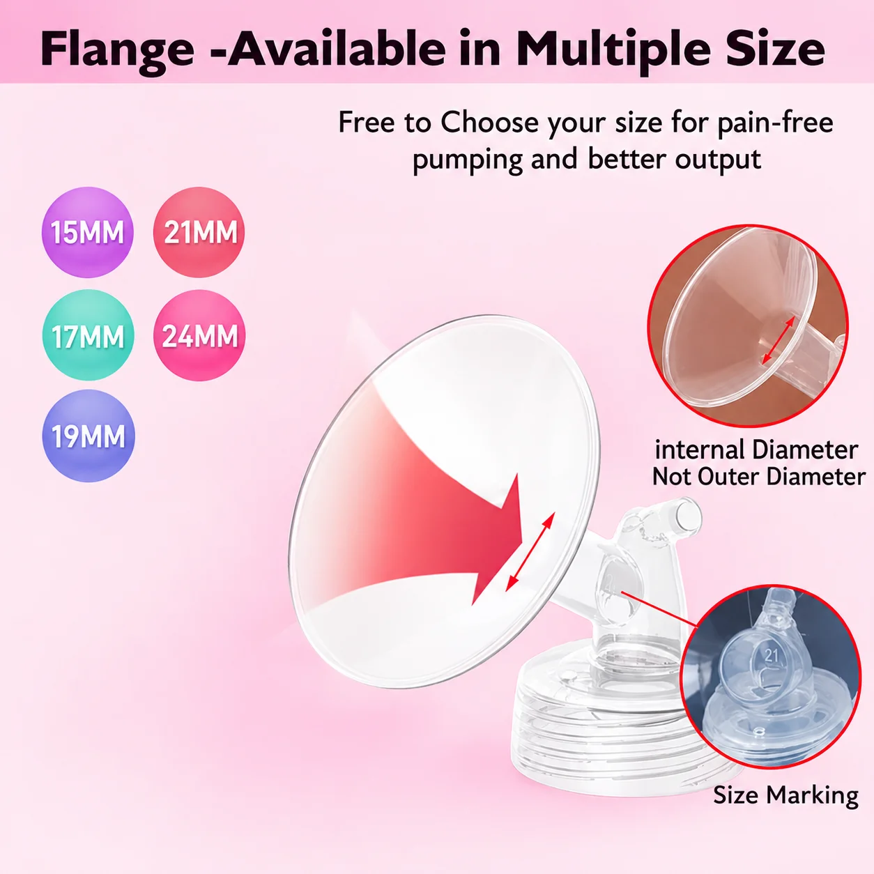 Breast Pump Parts Compatible With Spectra S1/S2 Breast Pumps Replacement, Include Flanges/Valves/Backflow Protectors/Tubing