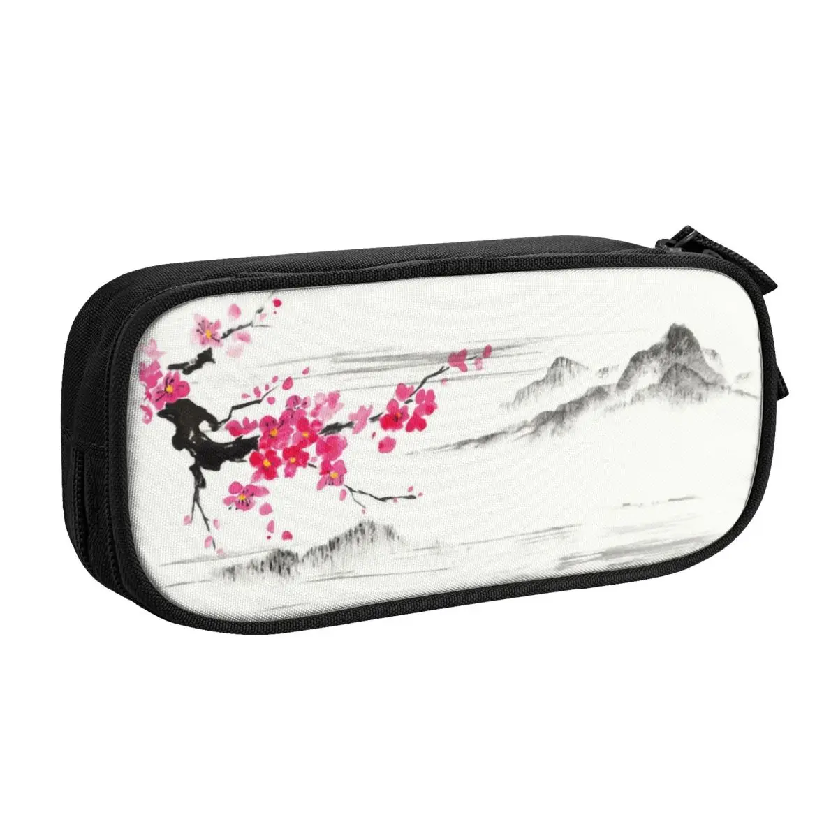 Custom Kawaii Sakura Tree Cherry Blossom Pencil Cases for Girls Boys Japanese Flower Large Capacity Pen Bag Box School Supplies