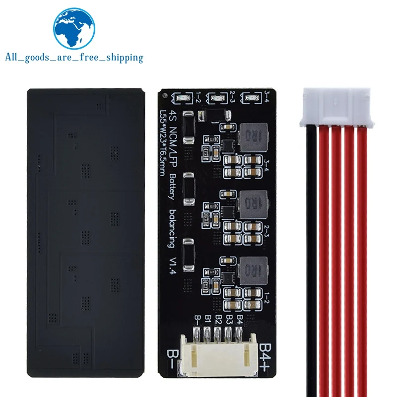 TZT BMS 3S 4S Active Balancer Board 1.2A Lifepo4 Lipo Li-ion Lithium Battery Energy Transfer Equalizer Module Inductive Version