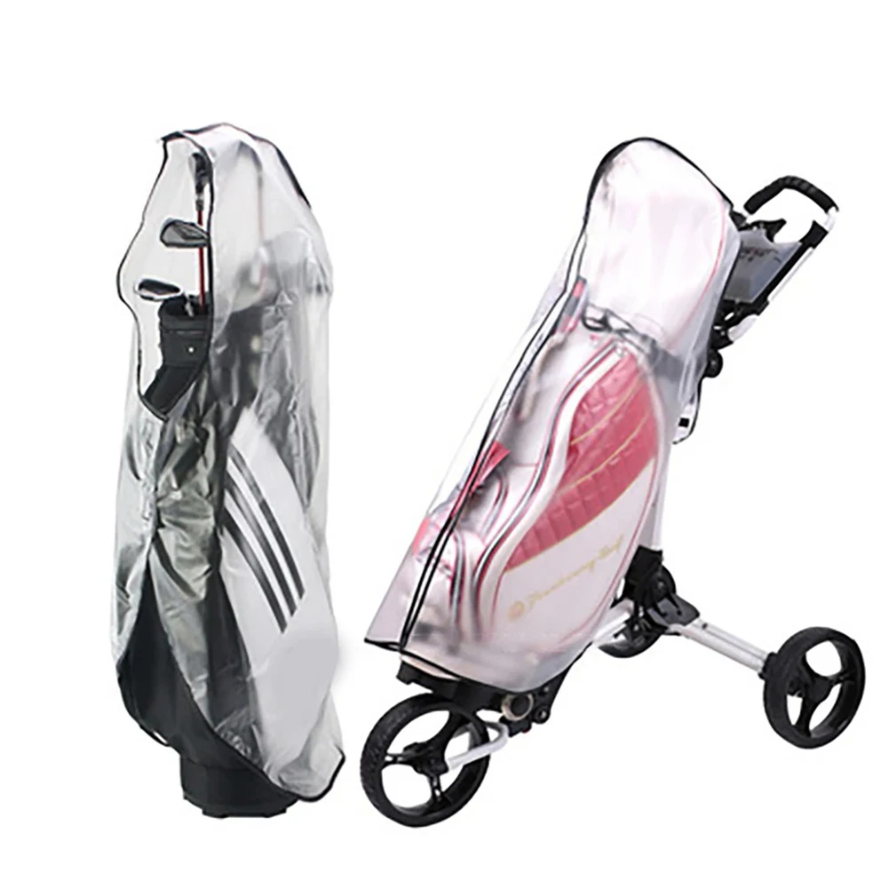 Golf Bag Rain Cover PVC Clear Rain Cover For Golf Bag Rain Protection Cover Golf Bag Rain Hood Rain Cover For Golf Push Carts