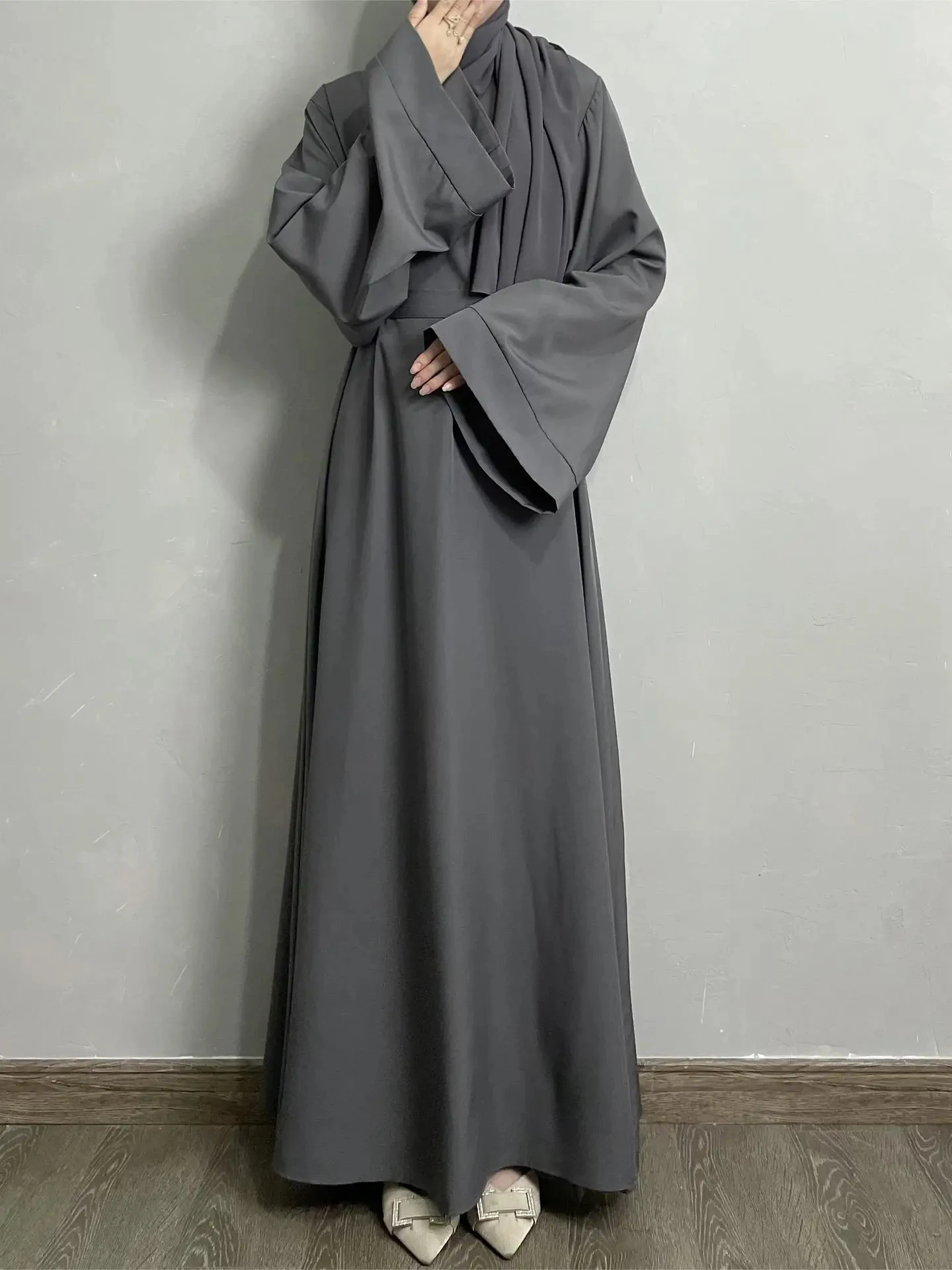 Women Eid Muslim Dress Abaya Arab Dubai Kaftan Islam Abayas Morocco Turkey Modest Vestidos Solid Color Loose Casual Long Robe