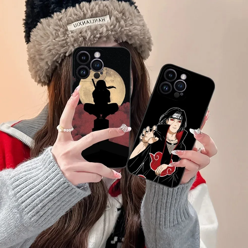 I-Itachi U-Uchiha Anime Phone Case For iPhone 16,15,14,13,12,11,Plus,Pro Max,XS,X,XR,SE,Mini,8,7 Soft Silicone Black Cover