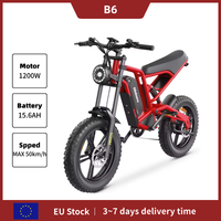 Hidoes B6 Electric Bicycle 1200W Brushless Motor 48V15.6AH Battery off-road Electric Bike 20*4.0-inch Fat Tire Mountain E-bike