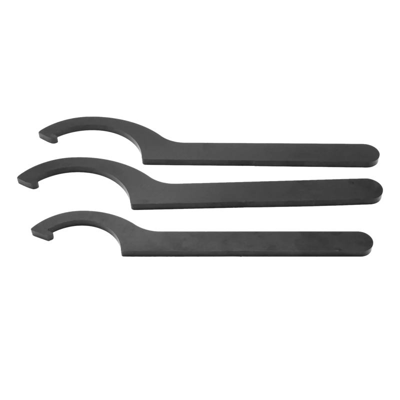 3Pcs Spanner Wrench Set Coilover Adjustment Tool Hook C Steel Shock Adjuster For Absorber Coil Over Wrench Kit