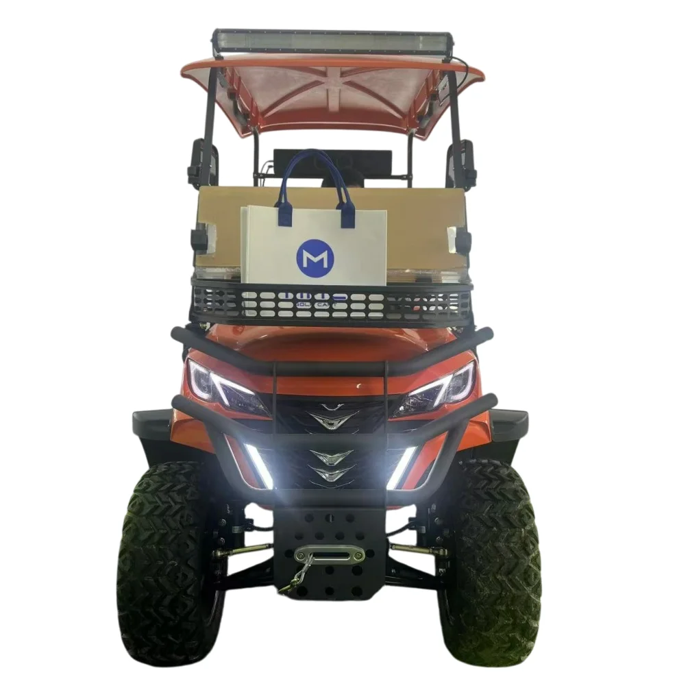

Внедорожный охотничий стиль с питанием от аккумулятора, 4 6-местная тележка для гольфа, 48 В, 72 В, электрическая тележка для гольфа со встроенным зарядным устройством