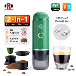 I Cafilas 70ml Portable Coffee Machine Expresso Coffee Maker Fit Nexpresso Dolce Pod Capsule Coffee Powder  for Car & Home