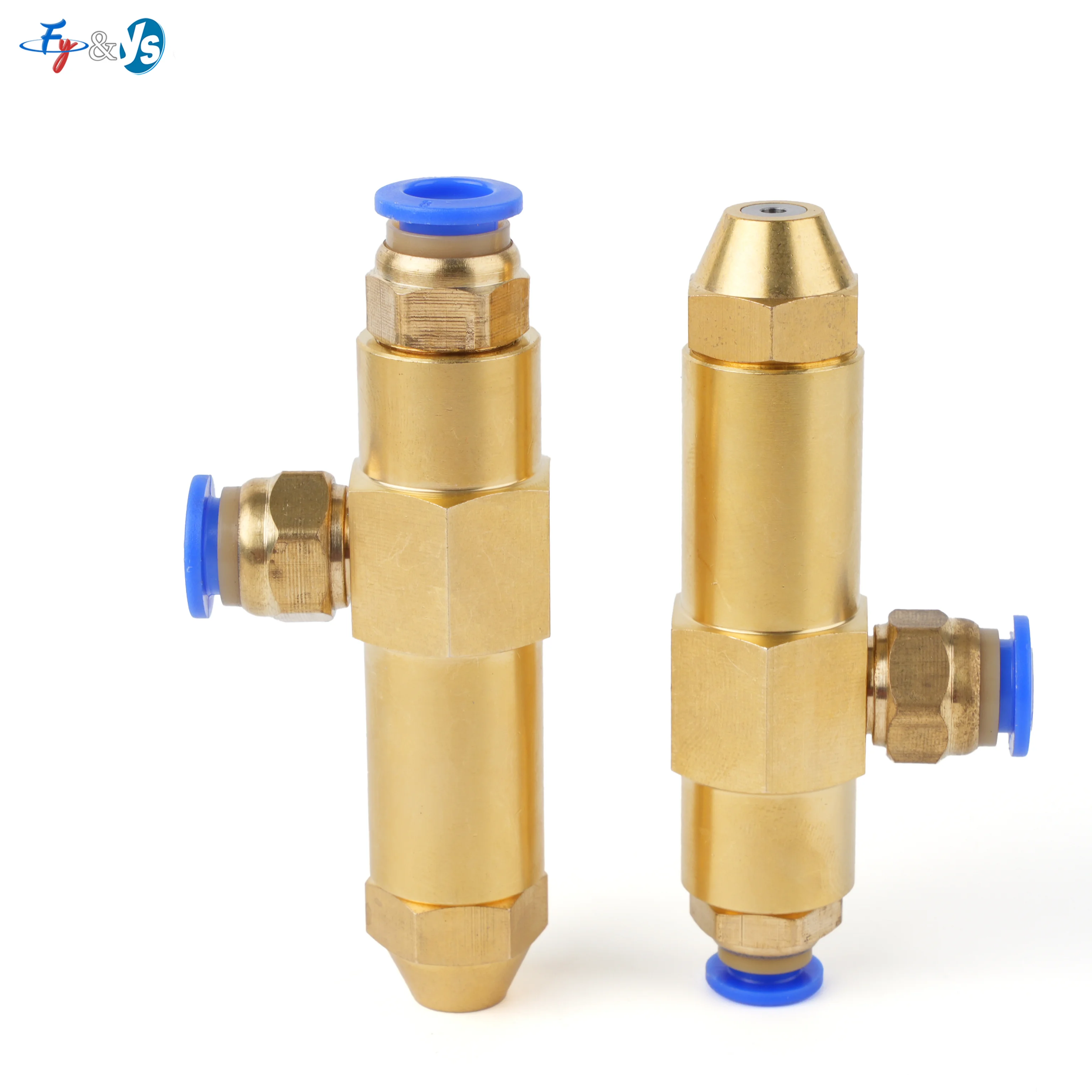 Brass Waste Oil Burner Nozzle Fuel Spray Nozzle Waste Oil Combustion Nozzle Heater Burner Replacement with Pneumatic Connector