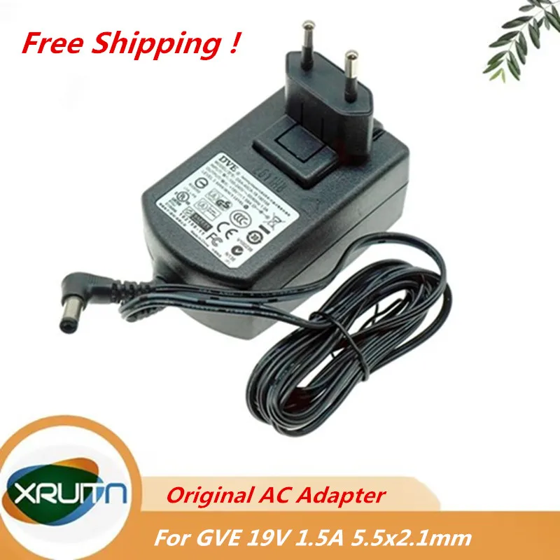 Adaptador de corriente alterna DVE 19V 1.5A genuino para monitor LCD Viewsonic, fuente de alimentación 19030E VS14886 VX2770S VX2253MH VS14880 ADS-40SG-19-3