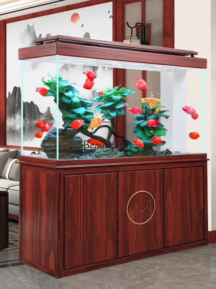 

New Chinese Fish Tank Living Room Home Large Floor Screen Hallway Hallway