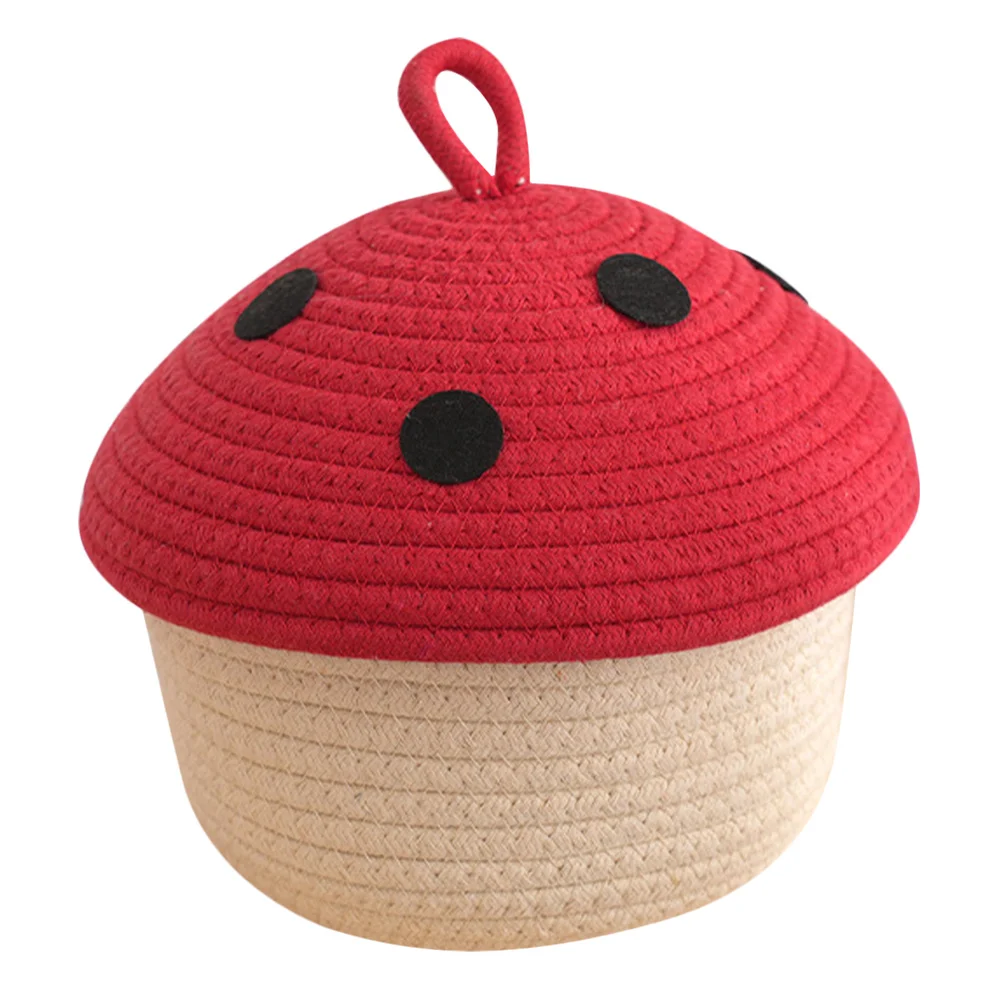 

Cotton Rope Woven Storage Basket Simple Design Desktop Organizer Sundries Snack Holder Bedroom Supplies Container