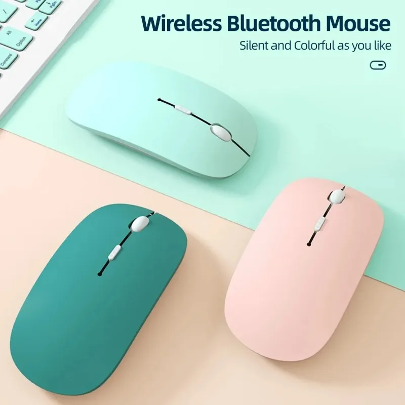 Bluetooth Wireless Mouse Silent Computer Mice Portable Working Gaming Mouse for Laptop iPad Air Pro Tablet PC