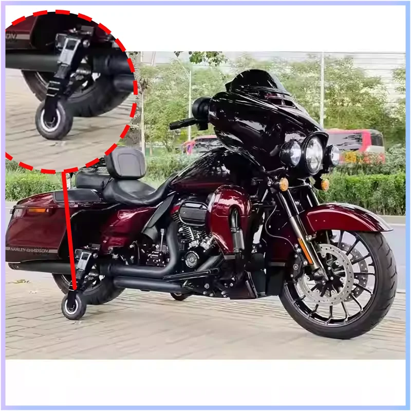 Suitable for Harley Touring, Honda Gold Wing GL1800, BMW R18, and Indian upgraded motorcycle landing gear systems, auxiliary whe