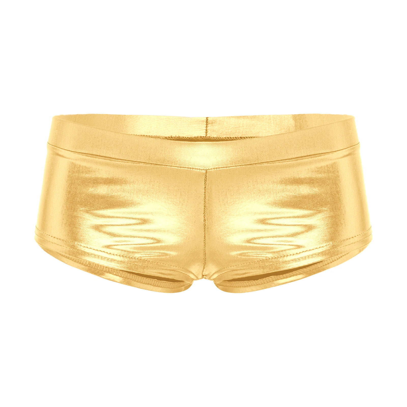 Hotpants Mode Shorts Voor Vrouwen Natte Look Buit Shorts Paaldansen Raves Festivals Metallic Lederen Broekjes Nachtclubkleding