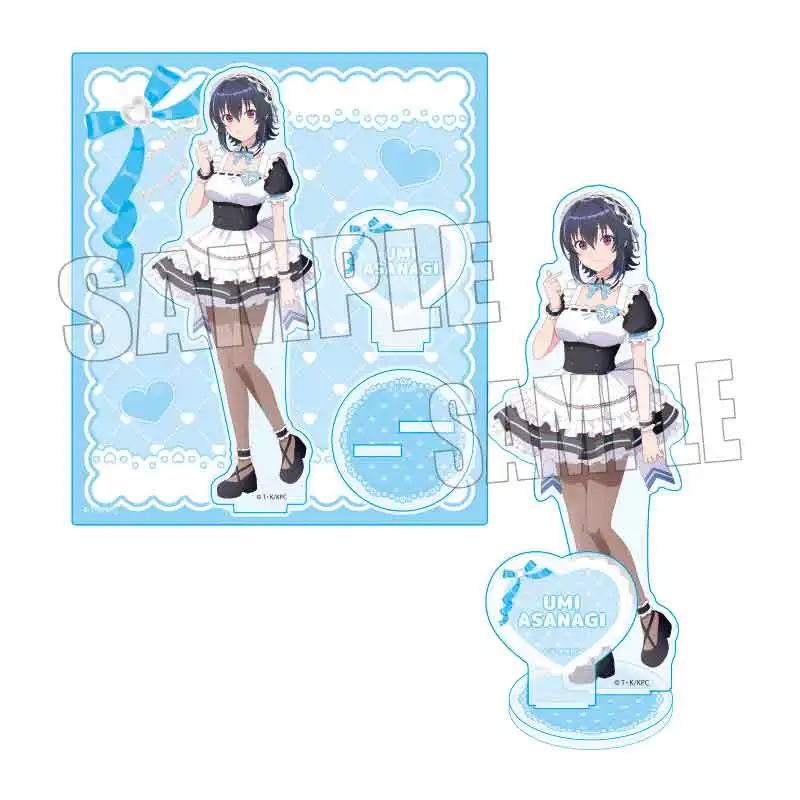 Anime I Made Friends With The Second Prettiest Girl In My Class Maid Outfit Amami Yu Acrylic Stand Model Plate Keychains