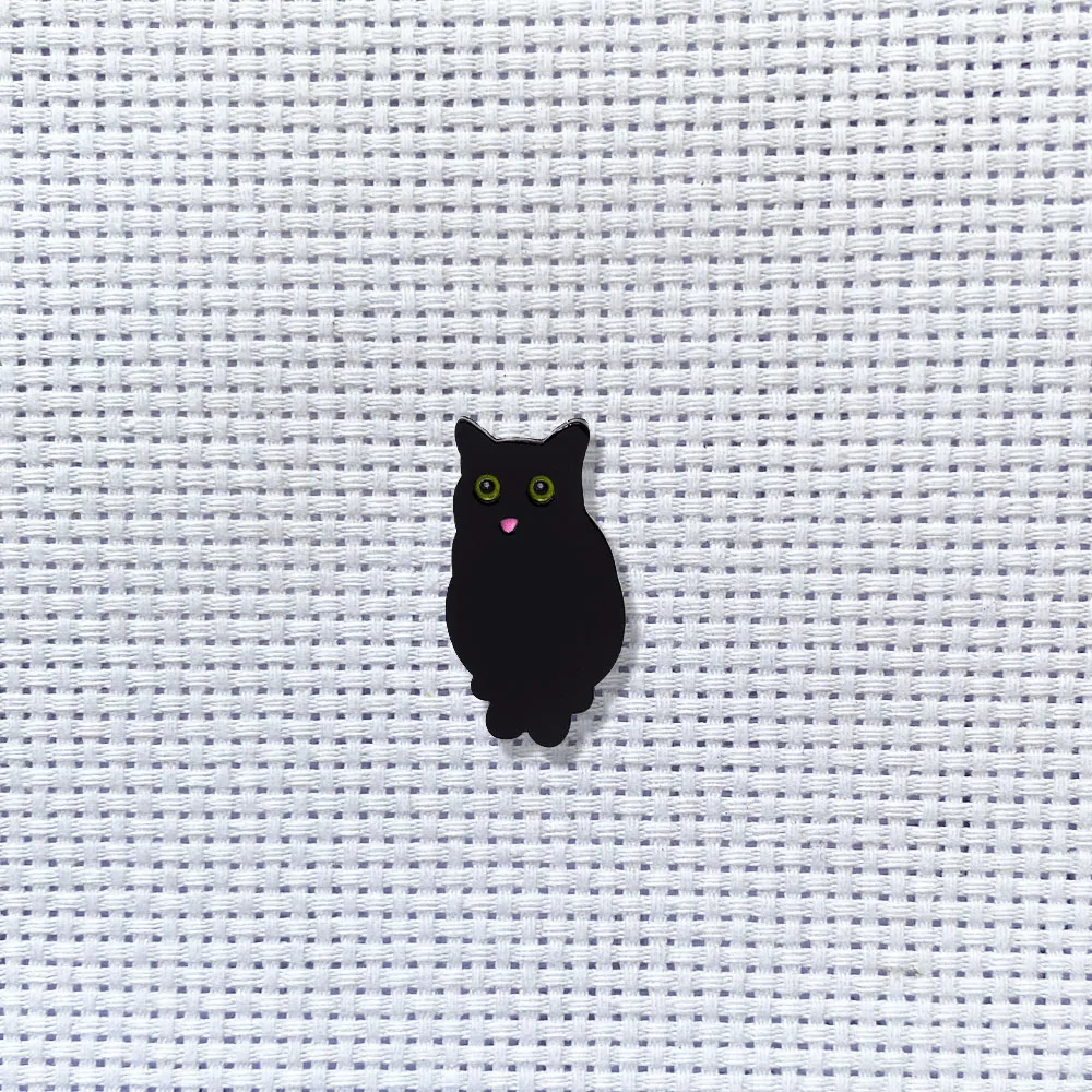 Black Cat Needle Minder for Cross Stitch Sewing Magnet Needle Keeper Magnetic Embroidery Accessories Needle Holders