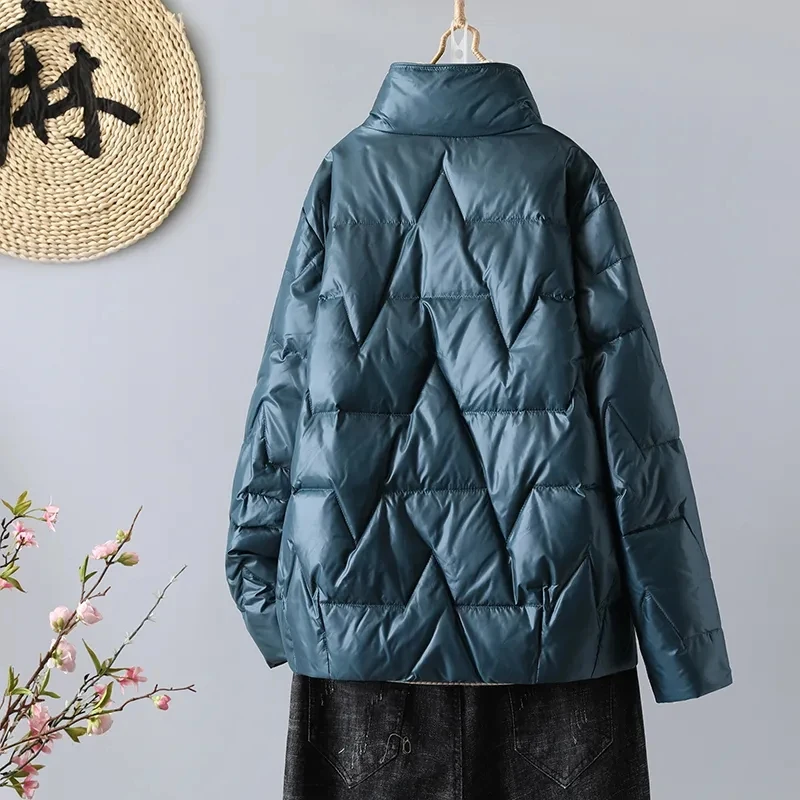 2024 New Autumn Winter Women Short Down Cotton Jacket Women Parkas Thin light Liner Warm Coat Female Casual Outwear Lady Tops