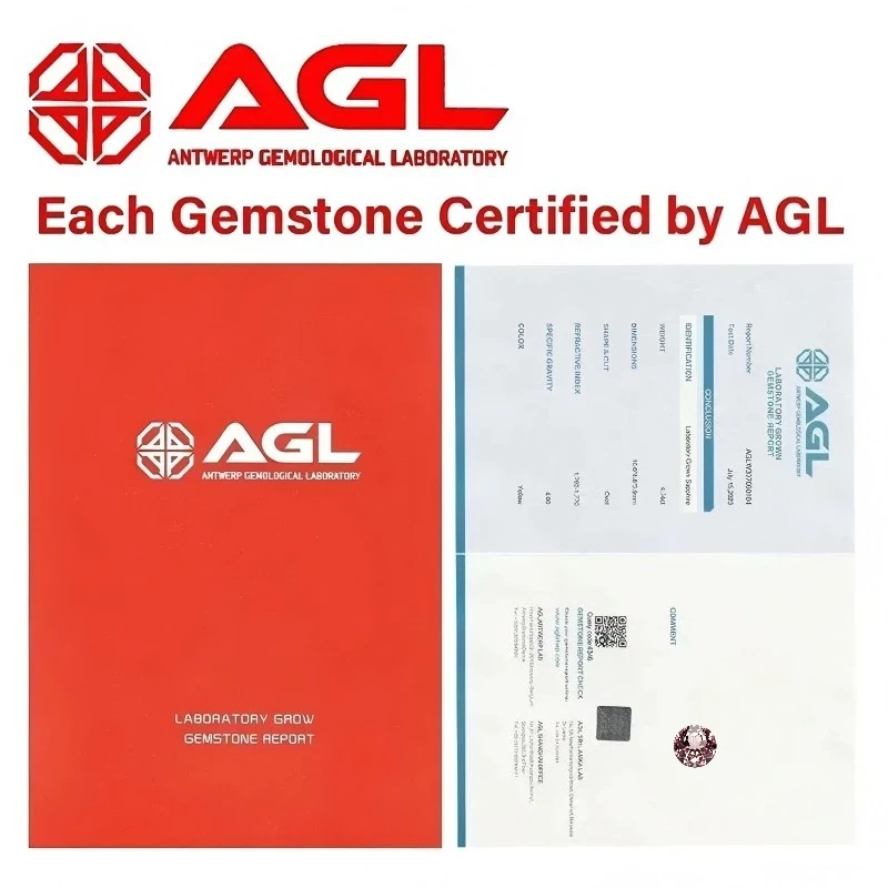 مختبر نمت الياقوت قطع مستديرة VVS1 ساكورا الأحجار الكريمة الوردية تحديد شهادة AGL لصنع المجوهرات بنفسك
