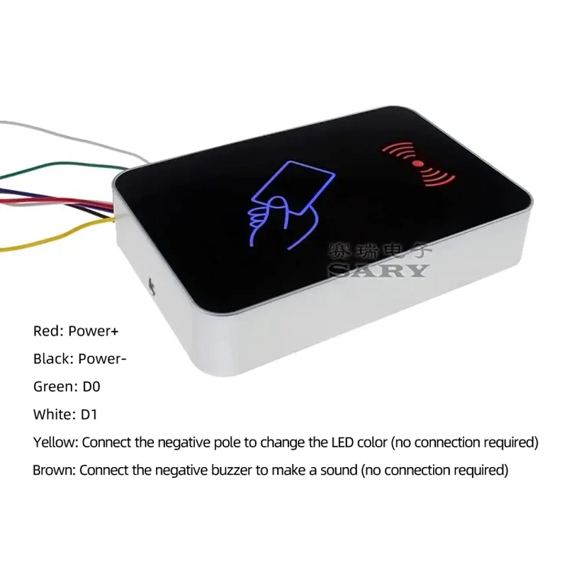 DC12V Wiegand 26 access control card reader IC card out card reader