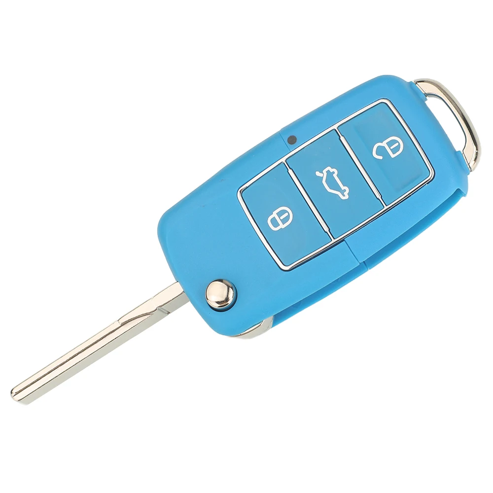 jingyuqin Flip Folding 3 Buttons Remote Car Key Shell For Volkswagen VW Jetta Golf Passat Beetle Polo Bora Fob Case