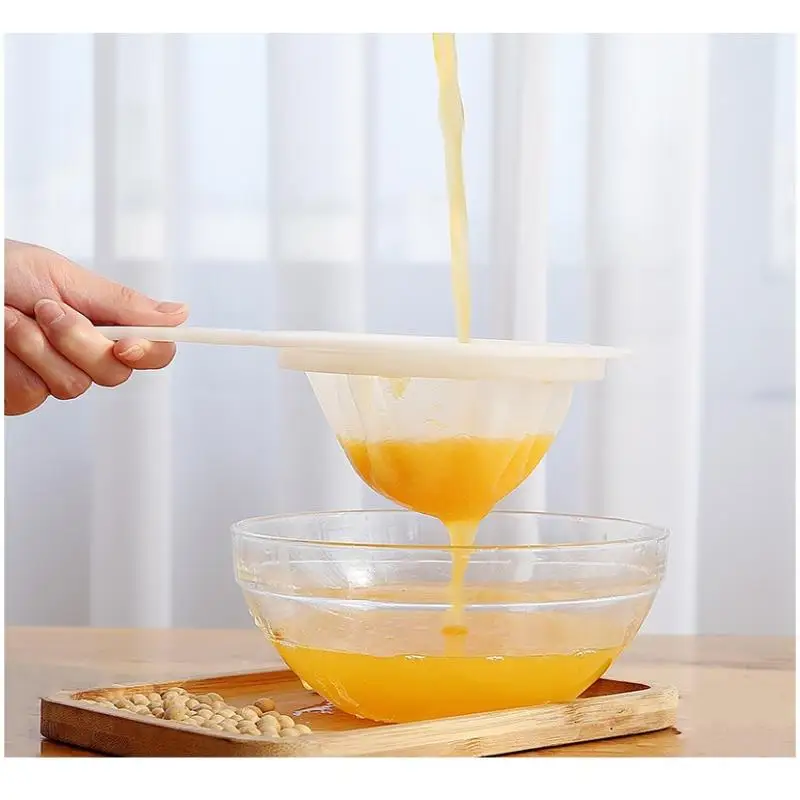 Fine Mesh Food Strainer 1Pcs Easy to Clean Multi-Use Filter for Homemade Soy Milk Oat Milk Juice Jam Home Kitchen Baking Use
