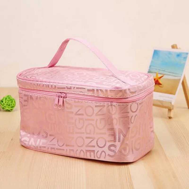 Ladies Portable High Appearance Index Cosmetic Bag Large-capacity Travel Washing Bag Three-dimensional Makeup Storage Bag