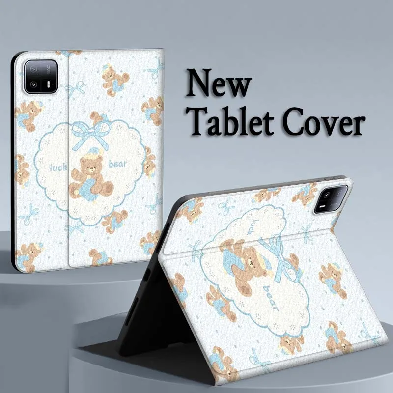 الأزرق الكرتون الدب جرو ل Xiaomi Redmi Mi Pad 2 4 5 6 6s 7 8 11 12.5 12.4 11.2 8.7 SE Pro Plus Max غطاء اللوحي #4