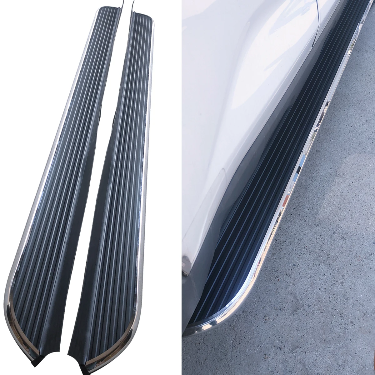 2PCS Fits for 2021-2023 Toyota Sienna XL40 Side Steps Running Board Nerf Bar（with brackets)