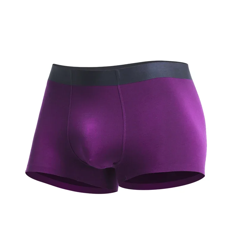 2PCSM ملابس داخلية للرجال، سراويل رجالية بأربعة زوايا، دعم الصفن، شورت رياضي مسامي ومضاد للبكتيريا، مسطح كبير الحجم