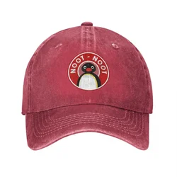 Pingu Noot Noot Logo Czapki z daszkiem Angery Pingu Distressed Washed Caps Hat Vintage Outdoor Running Golf Regulowana czapka przeciwsłoneczna