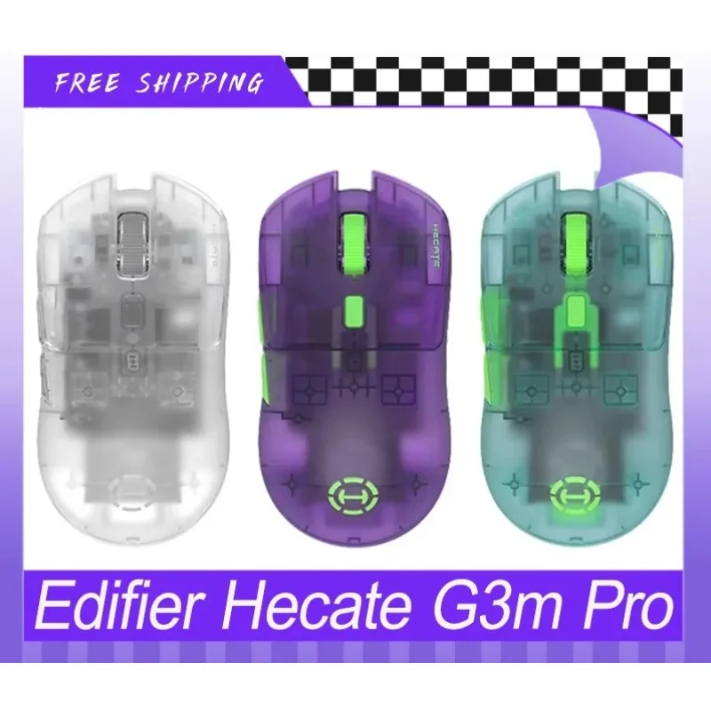 Edifier Hecate G3m Pro Mouse Tri Mode Paw3395 Wireless Custom Lightweight Mouse E-Sports Gamer Accessory For Computer Pc Gift