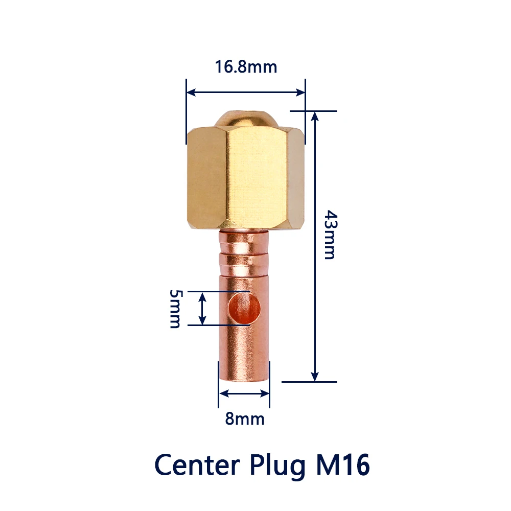 QQ/QS300A argon-arc welding head with m10 split center plug core copper connector and M16 rear nut